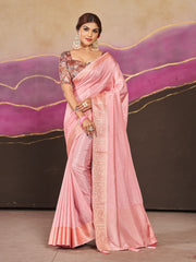 Digital Border Printed Art Silk Saree