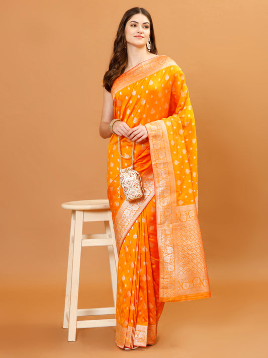 Zari Border Banarasi Woven Saree