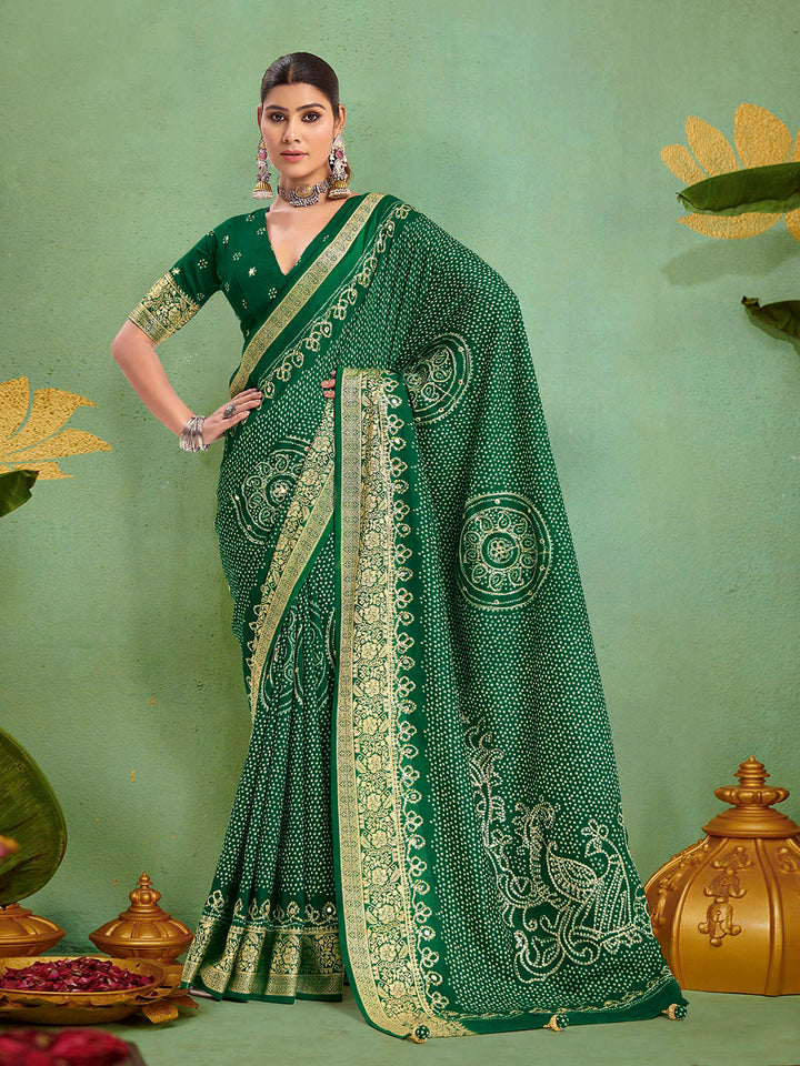 Digital Printed Art Silk Saree