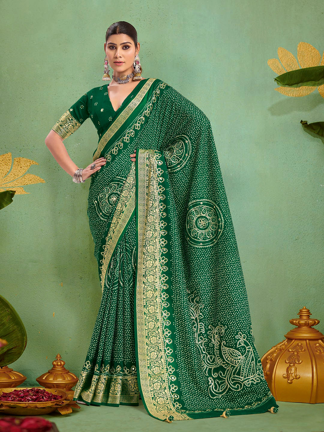 Digital Printed Art Silk Saree