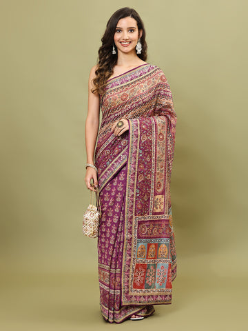 Printed Crepe Saree