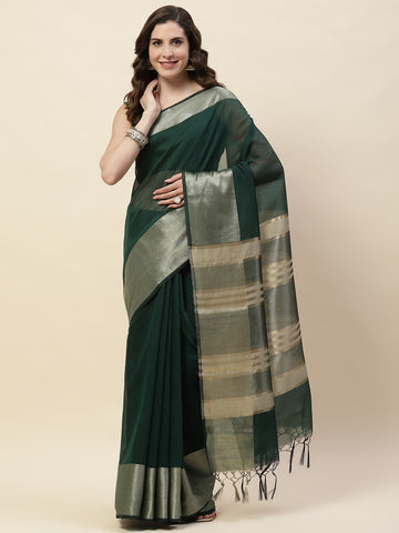 Zari Border Cotton Woven Saree