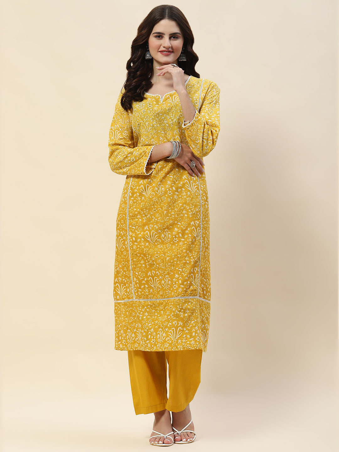 Printed Cotton Kurta Set