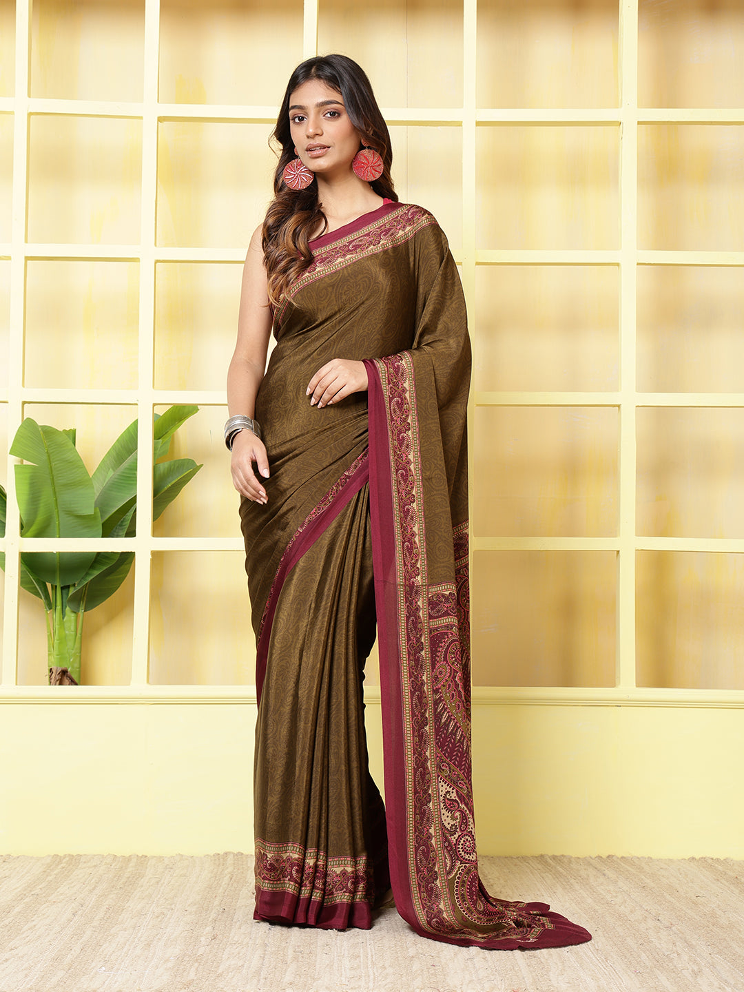 Digital Printed Crepe Saree
