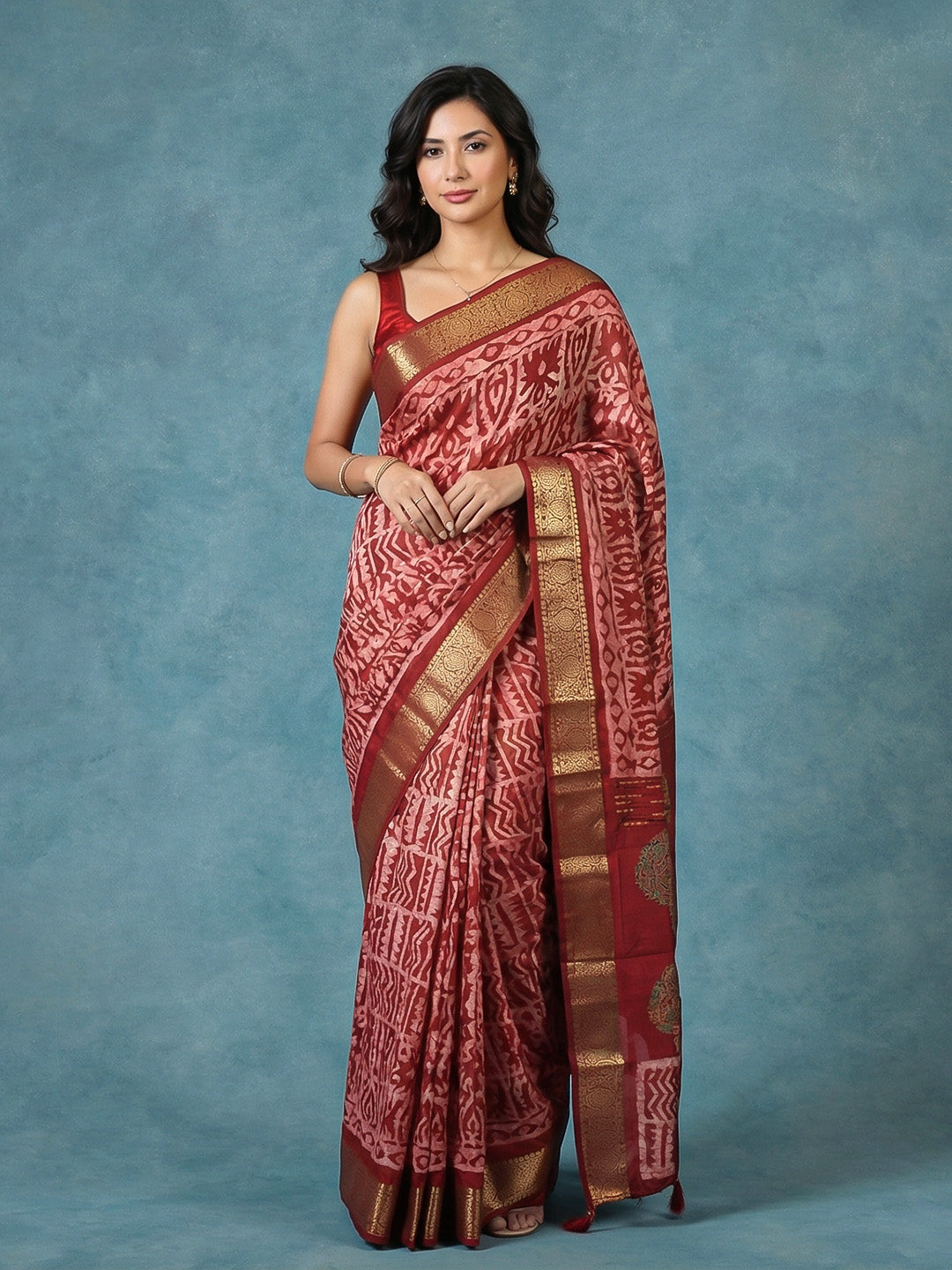 Digital Printed Art Silk Saree