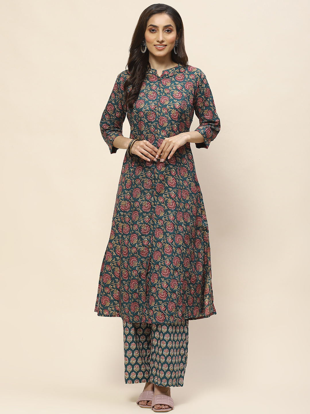 Printed Cotton Kurta Set