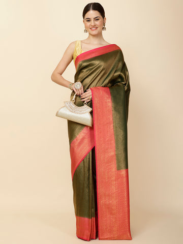 Brocade Zari Jaal Woven Handloom Saree