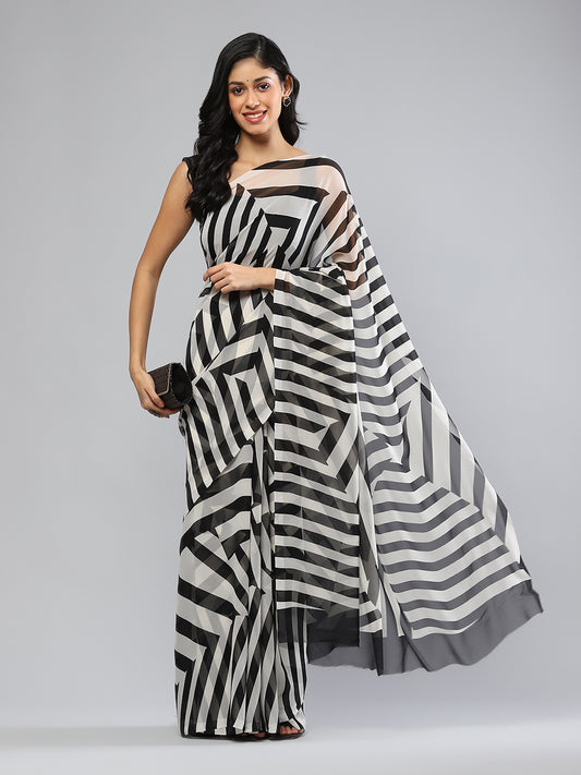 Digital Printed Georgette Saree