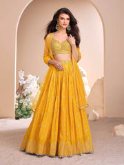 Bandhani Print Art Silk Lehenga Choli With Dupatta