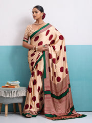 Printed Satin Saree