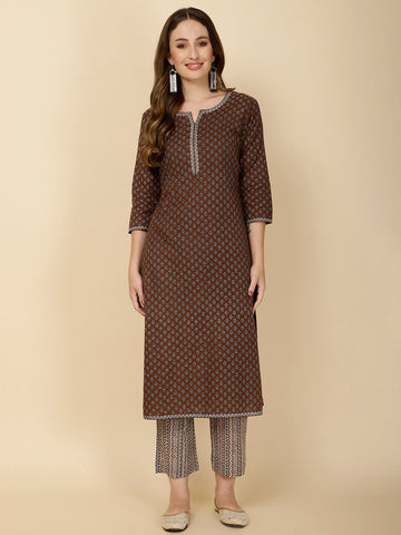 Printed Cotton Kurta Set