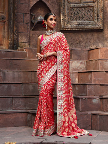 Gharchola Georgette Saree