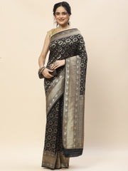 Zari Jaal Woven Crepe Saree