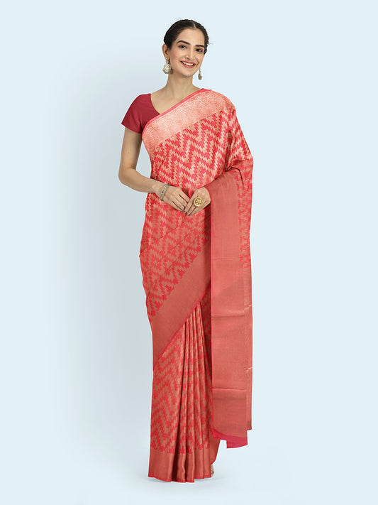 Zari Jaal Art Silk Woven Saree