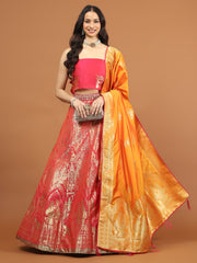 Banarasi Unstitched Choli With Lehenga & Dupatta