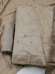 Woven Design Chanderi Unstitched Suit With Dupatta