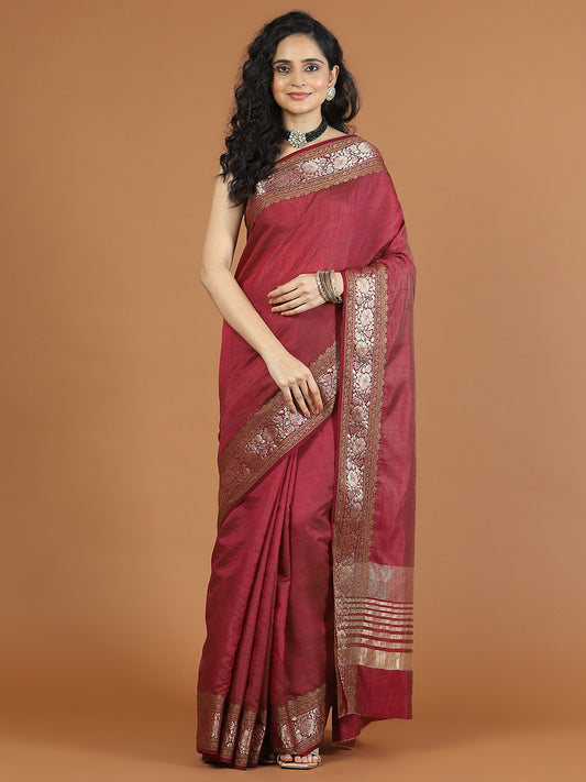 Zari Border Woven Handloom Saree