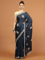 Stone Work Art Chiffon Saree