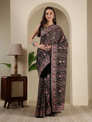 Embroidered Georgette Saree