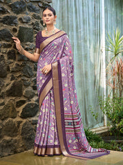 Digital Printed Art Silk Saree