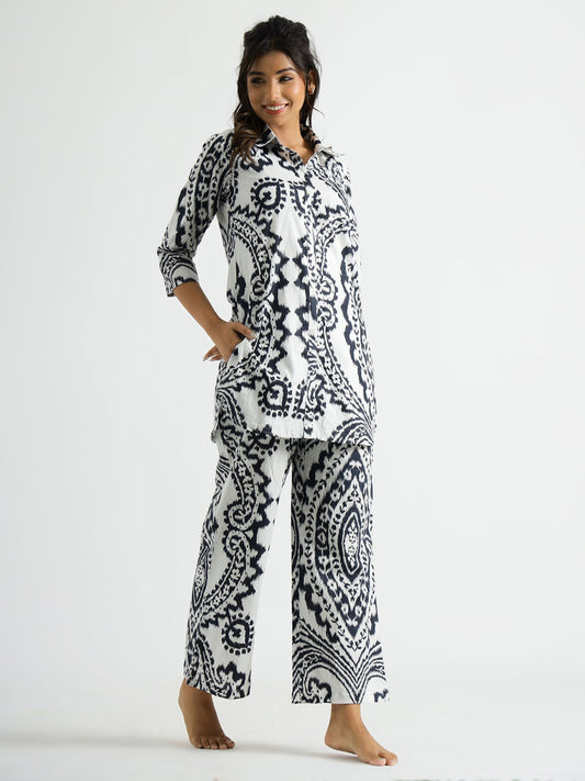 Printed Cotton Kurti With Pants