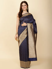 Zari Border Booti Woven Handloom Saree