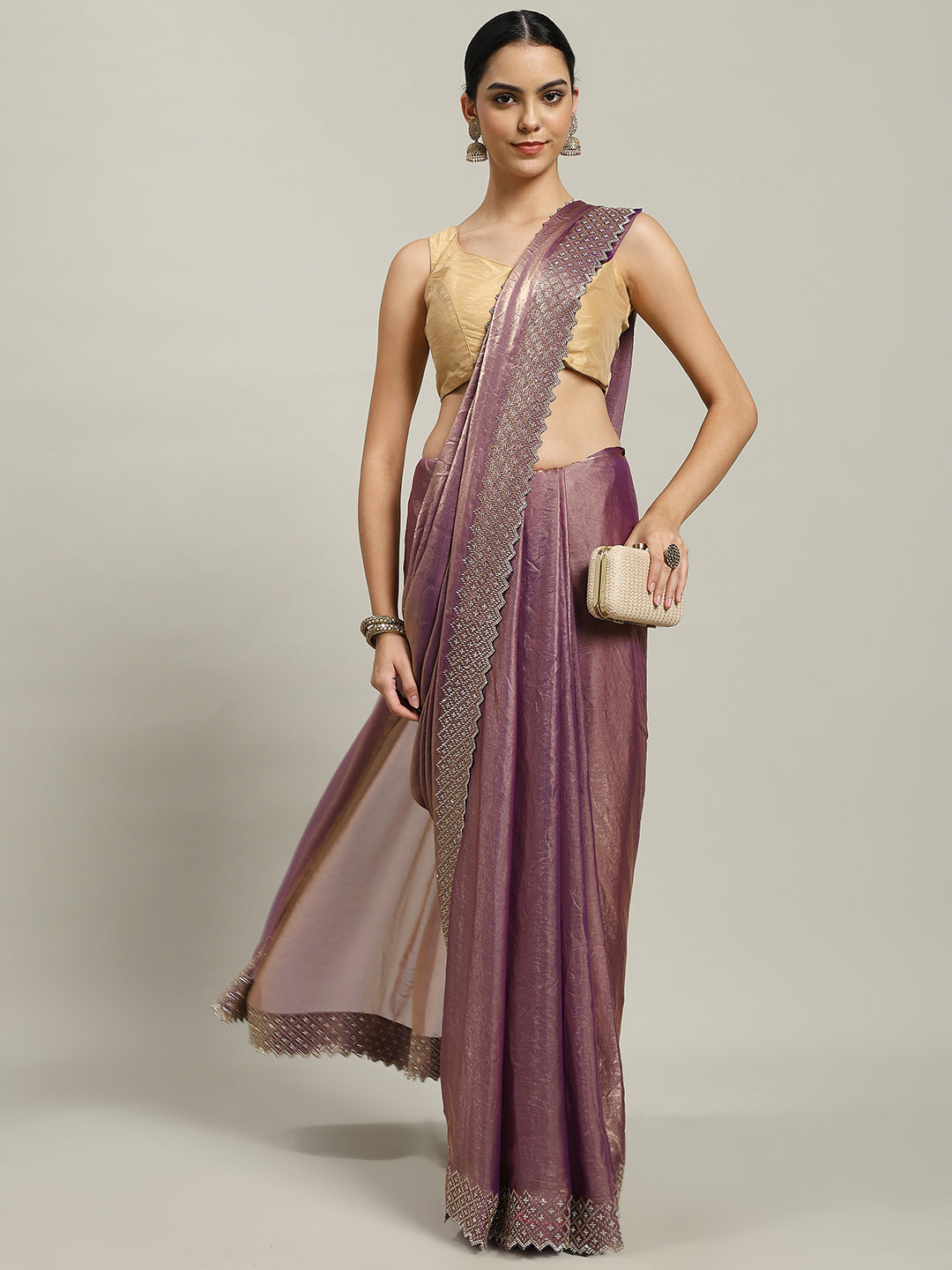 Cutdana Embroidered Tissue Saree