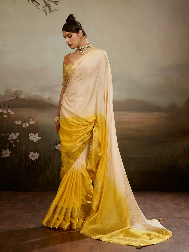 Plain Chiffon Saree