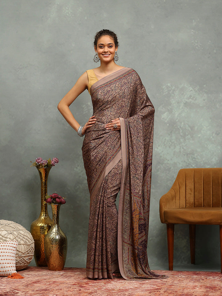 Digital Printed Crepe Saree