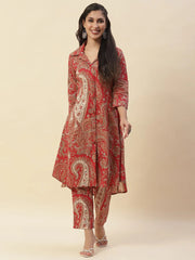 Printed Cotton Blend Kurta With Pant