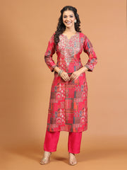 Digital Printed Muslin Kurta With Pants