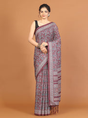 Digital Printed Tussar Woven Saree