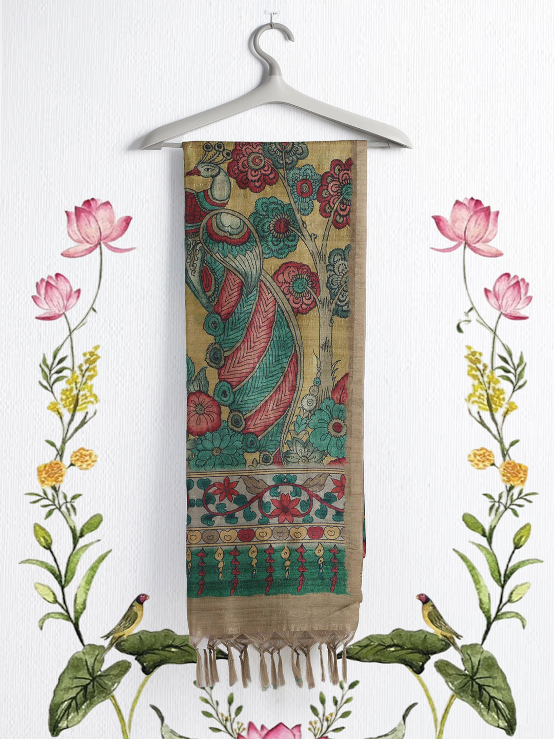 Printed Tussar Saree