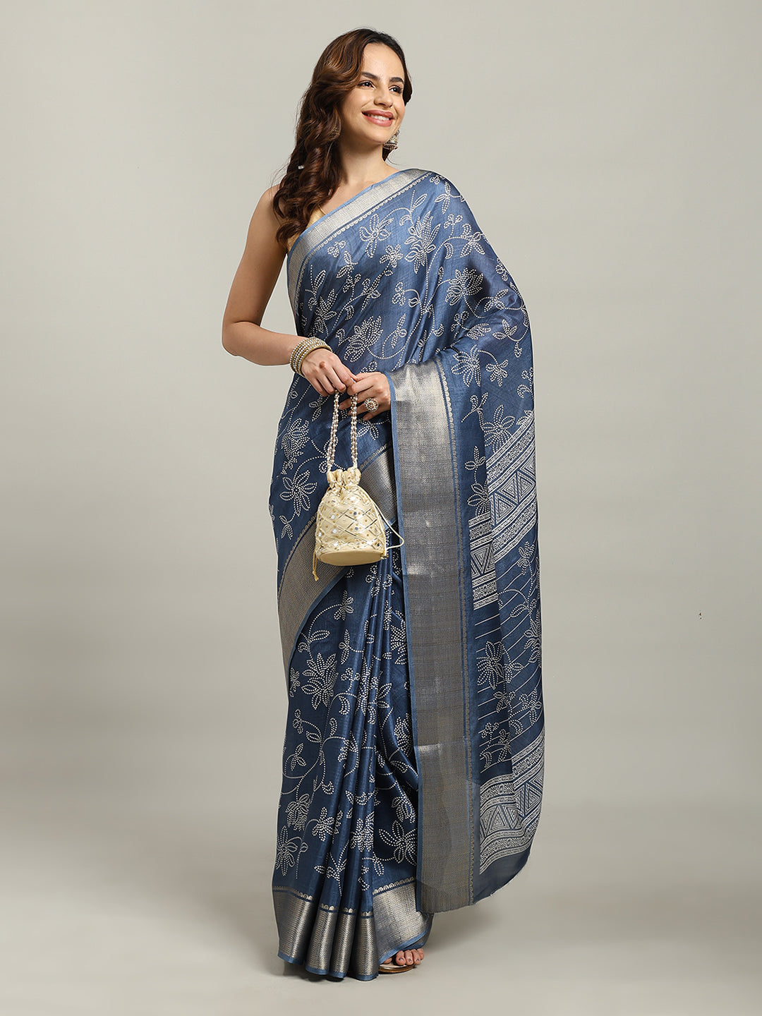 Maheshwari Printed Dola Cotton Saree