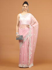 Stone Work Organza Saree