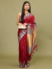 Zari Border Woven Handloom Saree