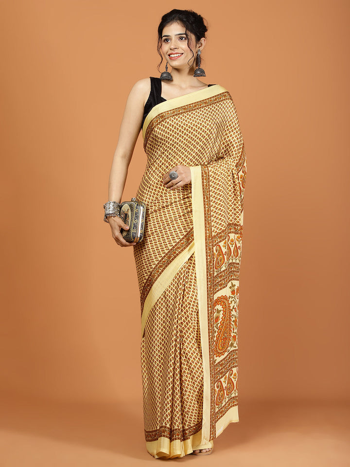Digital Printed Crepe Woven Saree