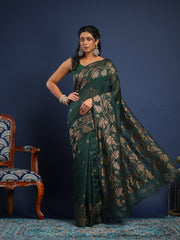 Woven Design Art Silk Unstitched Suit With Pant & Dupatta