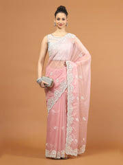 Stone Work Organza Saree