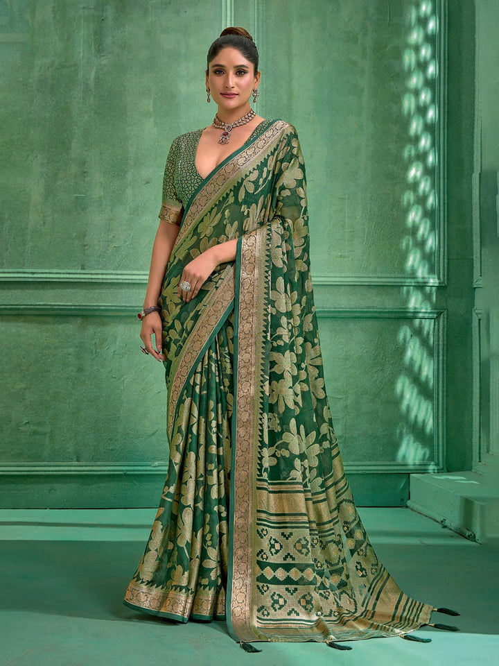 Floral Printed Georgette Saree