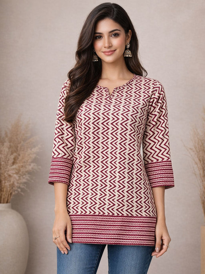 Pink Embroidered Cotton Blend Straight Kurta