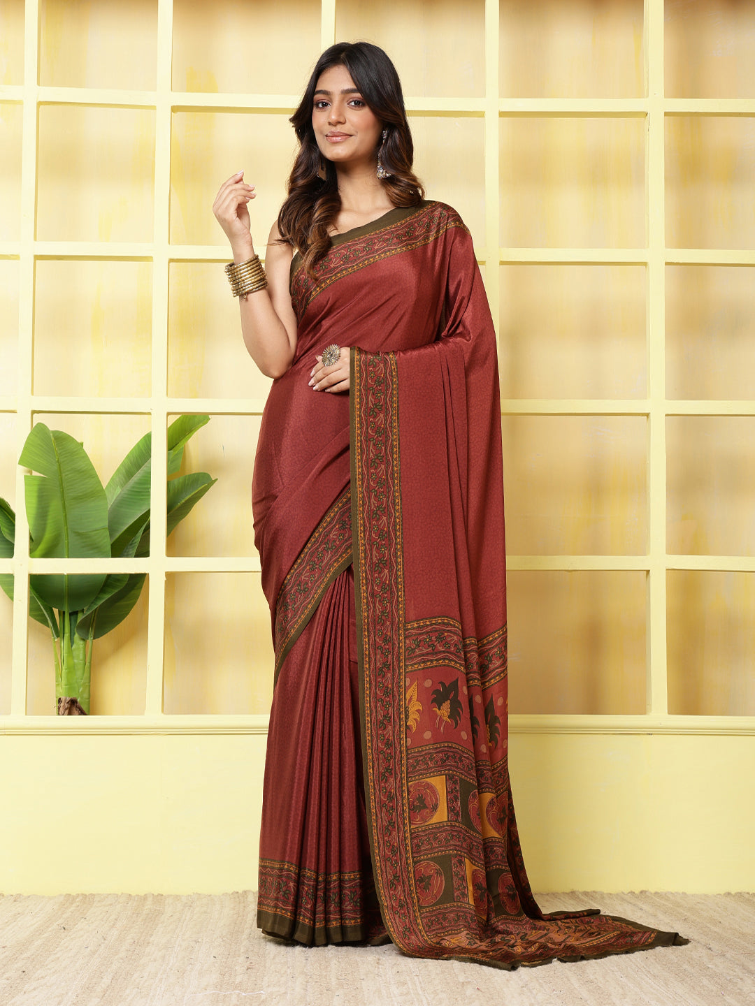 Digital Printed Crepe Saree