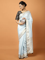 Zari Border Art Silk Woven Saree