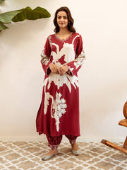 Floral Printed Cotton Kurta With Pants