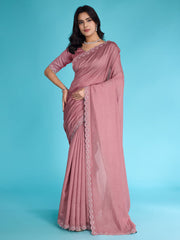 Stone Embroidery Tissue Saree