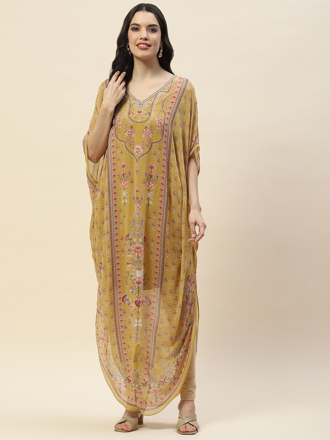 Digital Print Georgette Kaftan Kurta