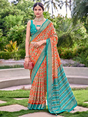 Patola Printed Art Silk Woven Saree