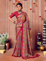 Printed Art Silk Saree