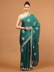 Stone Work Art Chiffon Saree