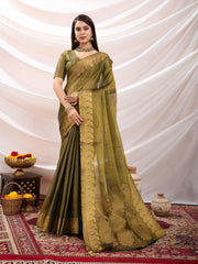 Gota Art Silk Woven Saree